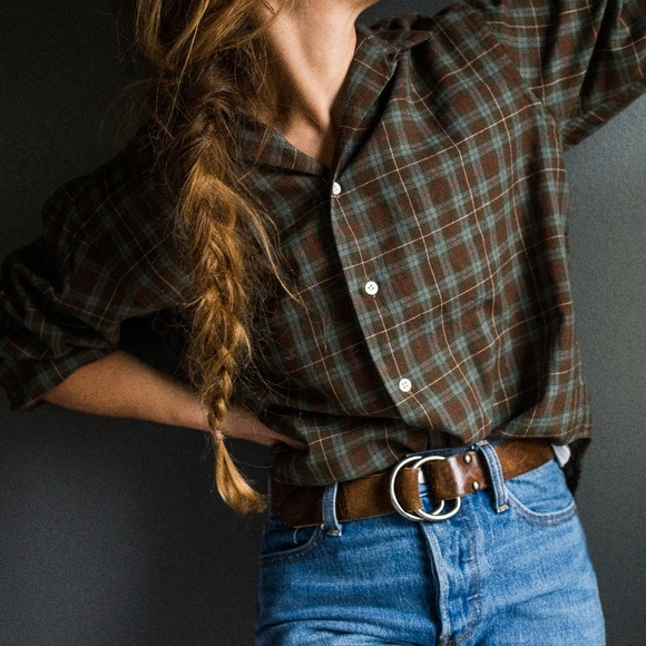Vintage Tops - Vintage Wool Ralph Lauren Button Down